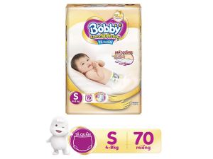Tã quần cao cấp Bobby Extra Soft-Dry S70 - Thun chân ngăn hằn