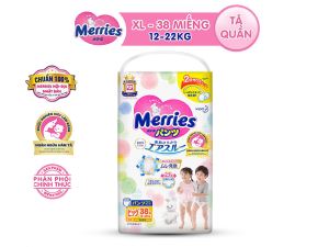 Tã quần Merries size XL 38 miếng cho bé 12 – 22kg